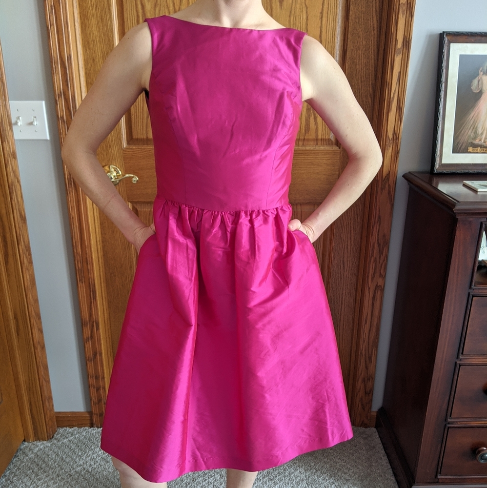 Alfred Sung cerise bridesmaid dress size 4